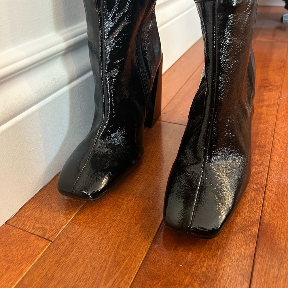 L'INTERVALLE Black Patent Over-the-Knee Boots - Picture 6 of 13